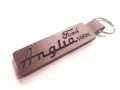 Customized Leather Key Tag double side. 