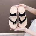 Women Shoes Summer Bohemian Clip Toe Flip Flops Non-Slip Flat Slippers Beach Shoe Fashion Beach Sandals Female Slipper Slides. 
