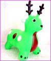 High Quality 58cm23Inch Bouncing Inflatable Jumping Deer Animal of Funny Deer Kids Daily Toy to Develop Balance  Jumping Hopper deer with long Horns. 