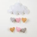 DIY Ornaments Clouds Rain Raindrops Cloth Birthday Party Decorations White Heart. 