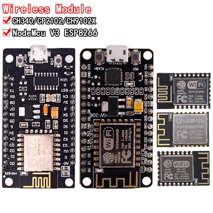 Wireless Module CH340/CP2102/CH9102X NodeMcu V3 V2 Lua WIFI Internet of ...