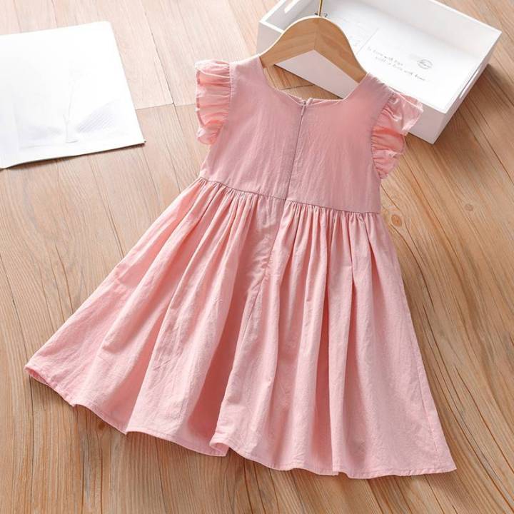 Girls'%20Dress%202024%20Summer%20New%20Girl%20Ruffled%20Flounced%20Sleeve%20Vest%20Skirt%20Thin%20Princess%20Dress%20Baby%20Skirt%20-%20Image%205