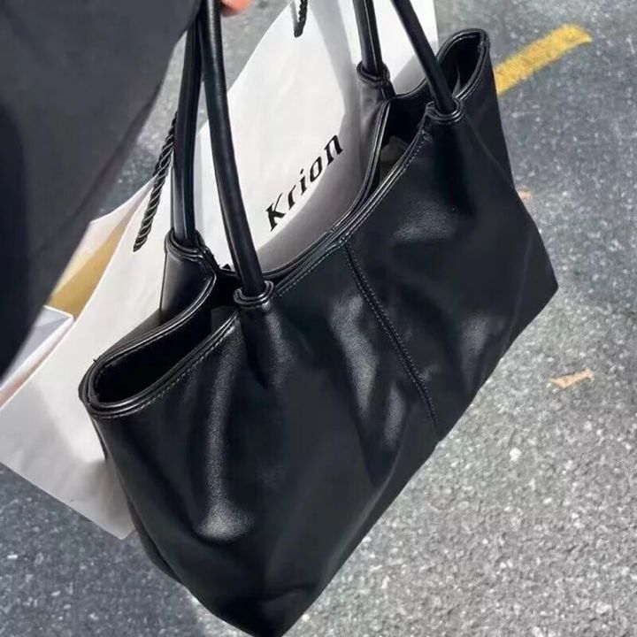 Women%20PU%20Leather%20Tote%20Bags%20Crossbody%20Handbags%20Shoulder%20Purse%20Messenger%20Black%20-%20Image%202