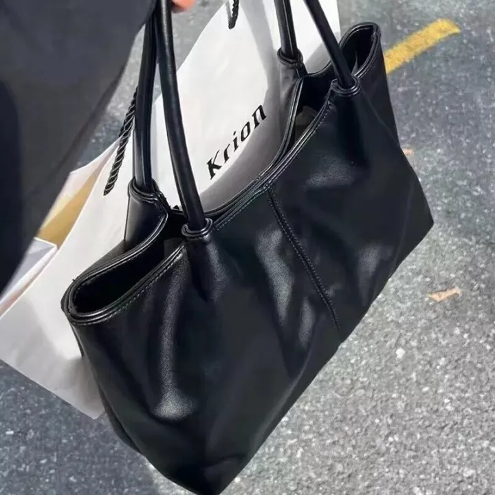 Women%20PU%20Leather%20Tote%20Bags%20Crossbody%20Handbags%20Shoulder%20Purse%20Messenger%20Black%20-%20Image%202