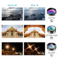 APEXEL  6In1 Kit Camera Lens Photographer Mobile Phone Lenses Kit Macro Wide Angle Fish Eye CPL Filter for iPhone Xiaomi Mi9. 