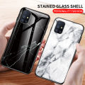 Marble Tempered Glass Phone Case For Samsung Galaxy M51 M31S M31 M21 M11 Hard Back Cover For Samsung M30S Anti-fall Case Coques. 