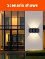 Solar Led Wall Lights Outdoor Waterproof Wall Lamp Warm Light Fixture For Garden Balcony Yard Decoration Solar Powered Lights. 