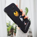 AMORVOR for Redmi Note 9 Back Cover Cartoon Astronautn Side design Soft Case Liquid Silicone Phone Cases. 