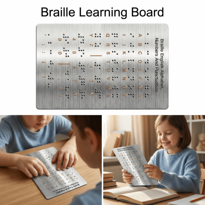 Practical Aluminum Braille Alphabet Board Efficient Braille Learning ...