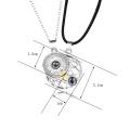 2PCS / Set Couple Gift Jewelry Sun Moon Neckwear Magnet Couple Necklace. 