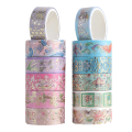 Gold Foil Flower Washi Tape Set Botanical Washi Tape Gold for Journal, Arts and DIY Crafts. 