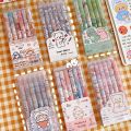 Panda Online 6PCS Cartoon 0.5mm Gel Ink Pen Exam Pens Diary Journal Pressing Pens Black Ink. 