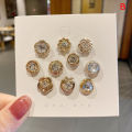 10PC Shirt Brooch Buckle Pearl Button Neckline Pin Women Cufflinks Decoration SEVICH. 