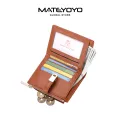 MATEYOYO Women's Wallet PU Rhombus Fashion Purse Embroidered Card Wallet Thread Buckle Short Purse Zipper Co-in Pocket Temperament Diamond Plaid Short Wallet Multifunctional Card Wallet. 