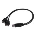 LKPCIGCXM 4X USB 2.0 A Male to 2 Dual USB Female Jack Y Splitter Hub Power Cord Adapter Cable. 