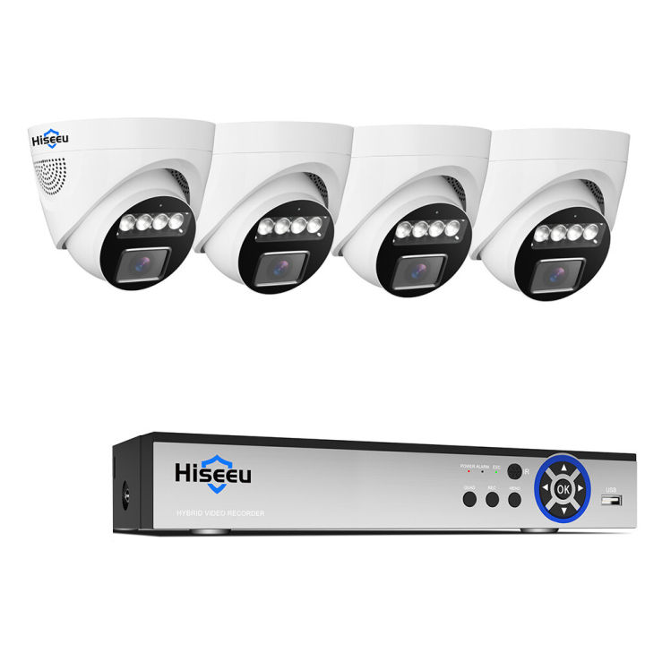 HISEEU AK4AHC215 4CH 5MP Security Camera System Phone APP Remote