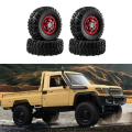 RC Car Wheel Hubs and Tires Set for MN MODEL 1/12 MN82 LC79 MN78. 
