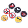 【Hottest Trends】Car Room Funny Round Mini 3D Car Auto Motorcycle Badge Logo Emblem Sticker SUV Truck Car-Styling 35mm Big Red Tongue Style. 