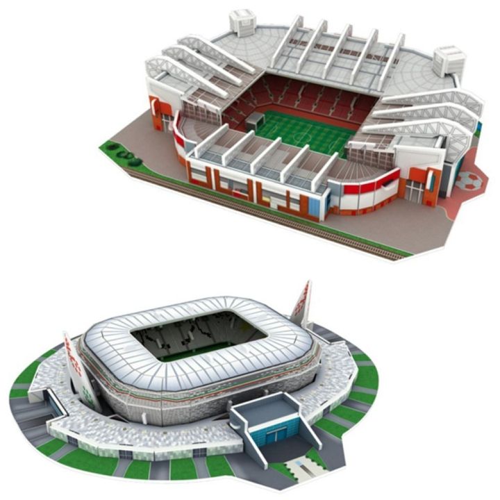 【HOT】 DIY Miniature Football Stadiums Large Model Paper 3D Soccer Stadium Puzzle Assemble Prince Park Stadium Birthday Gifts