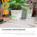 Office Desk Clear Acrylic Writing Board Tabletop Memo Message Daily Planner Board Practice Whiteboard. 