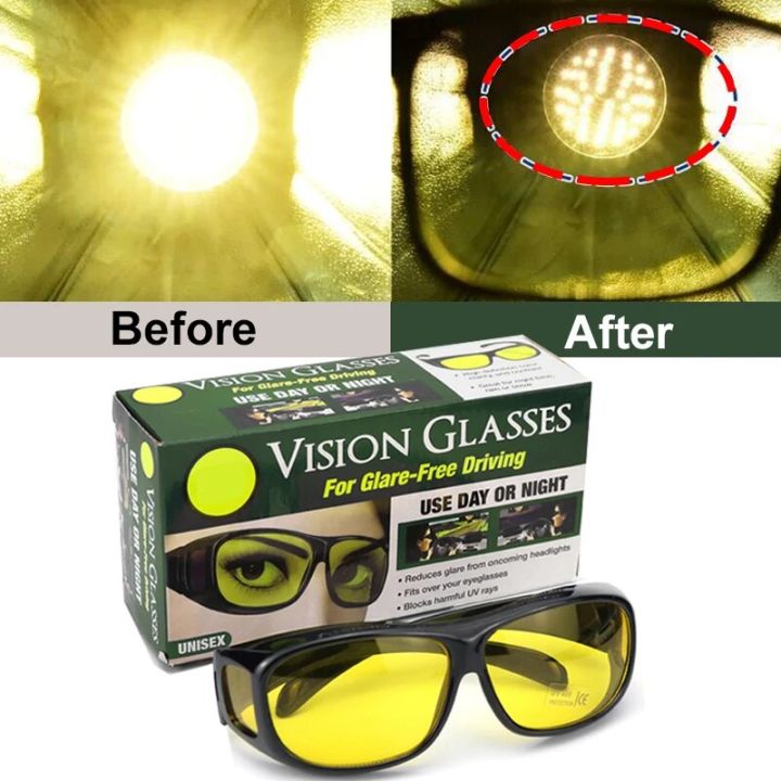 Night Vision Driving Glasses Day Night Car Vision Drivers Goggles ...