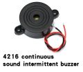 4216 42mm*16mm 3-24V Active Piezoelectric Long Continuous Sound Buzzer Reversing Radar Buzzer Alarm Active Buzzer Alarm J-1-1-160 B. 