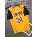 Lakers Basketball T-shirt Short Sleeve Sportswear Number 24. 