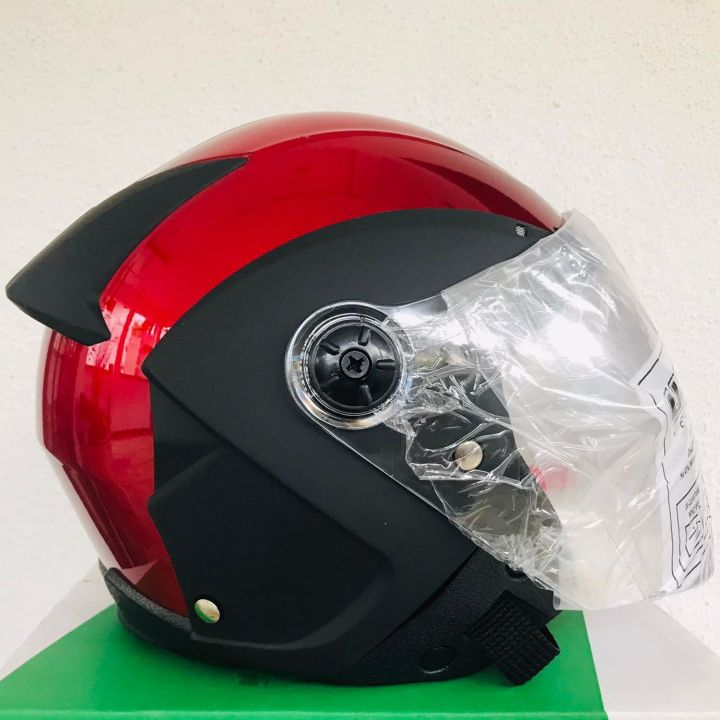 UP%202%20Alien%20Red%20Shine%20Motor%20Bike%20Helmet%20SLS%20Certified%20-%20Image%202