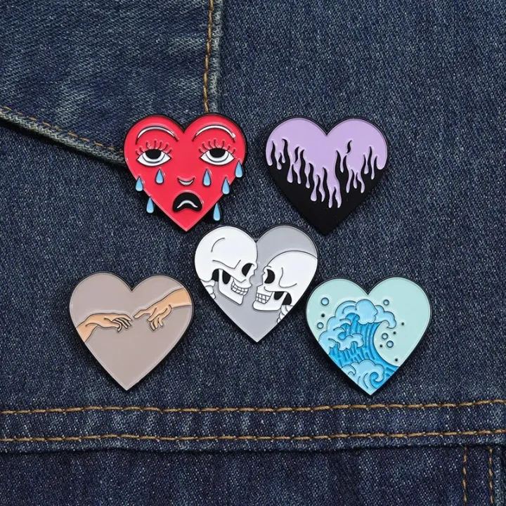 new%20heart%20red%20Enamel%20Pin%20Starry%20Heart%20Brave%20Cats%20Bloodthirsty%20Hug%20Brooches%20Bag%20Clothes%20Lapel%20Pin%20Badge%20Jewelry%20Gift%20Doctor%20-%20Image%202