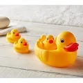 4Pcs Cute Ducks Baby Bath Toy Mother Duck with Duckling Bath Tub Water Floating Rubber Squeaky Ducks Squeeze. 