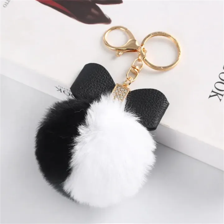 %E3%80%90HOT%E3%80%91%20Creative%20Faux%20Fur%20Pom%20Pom%20Keychain%20Women%20Girls%20Bag%20Pendant%20Rhinestone%20Pu%20Leather%20Bow%20Keyring%20For%20Wallet%20Accessory%20-%20Image%207