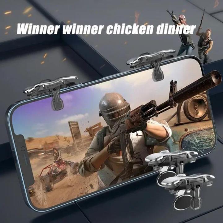 Mobile Phone Game Trigger Gamepad Joystick 6-Finger Aim L1 R1 Key Button For Phone Android For PUBG Game Controller