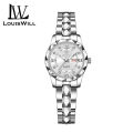 LouisWill Women's Watch Fashion Quartz Movement Watch Steel Strap Watches 30M Waterproof Watch Diamond Luxury Design Watch Wristwatch With Calender Luminous Pointer. 