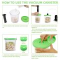 YUMYTH Household Vacuum Containers Set BPA-free Airtight Food Storage Containers with Hand Pump Keep Fresh Plastic Jar Box T297. 