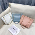 solid color Shoulder Bag large capacity pu leather Tote Bag chain strap chain bag Underarm Bag for versatile commuter leisure shopping women. 