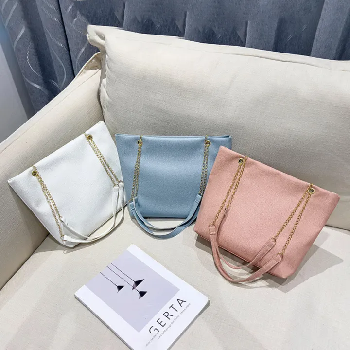 solid%20color%20Shoulder%20Bag%20large%20capacity%20pu%20leather%20Tote%20Bag%20chain%20strap%20chain%20bag%20Underarm%20Bag%20for%20versatile%20commuter%20leisure%20shopping%20women%20-%20Image%203