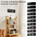 13 16 Inch Large Wall Clock Remote Control Memory Electronic Clock Dual Alarms Table Clock 10 Level Brightness LED Digital Clock. 