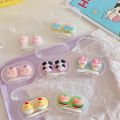 Color Girls Contact Lens Case Cute Cartoon Animal Food Ice Cream Contact Lens Box Colored Lenses Container Box for Party. 