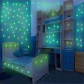 50Pc Glow in The Dark 3D Stars Wall Stickers Luminous Fluorescent Plastic Wall Stickers Murals Decals for Art Bedroom Room Decor. 