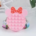Popit Bubble Press Cartoon Silicone Messenger Bag for Girls. 