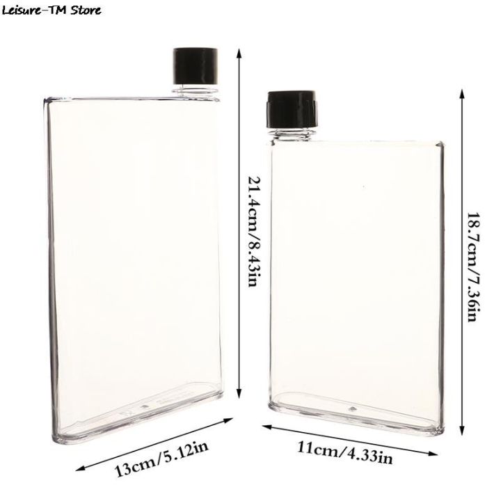 1Pc%20Flat%20Plastic%20Cup%20Flat%20Water%20Bottle%20Transparent%20Book%20Paper%20Pad%20Portable%20Water%20Bottle%20Drinks%20Kettle%20Bottle%20for%20Notebook%20-%20Image%202