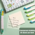 50 Sheets Transparent Sticky Notes Multiple sizes Waterproof Colourful Note Paper Memo Pad School Stationery Office Supplies. 