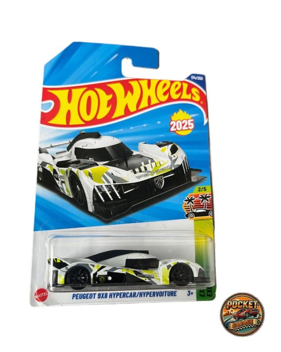 Hot Wheels Peugeot 9X8 Hypercar — 1:64 Die-Cast (Carded)