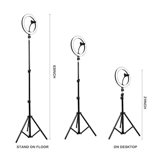 Tripod Stand - LED Tik tok Ring Fill Light stand - 63inch full Size Tripod - Flexible Tripod stand