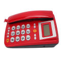 Big Button Corded Phone LCD Brightness Adjustment Red Corded Landline Phone Sturdy HD Hands Free Calling for Senior for Office. 