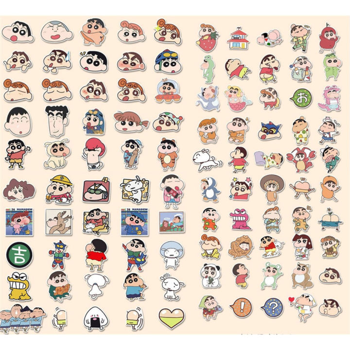 50/100pcs%20Crayon%20Shin-chan%20Sticker%20Shinchan%20DIY%20Notebook%20Laptop%20Phone%20Luggage%20Handbook%20Stickers%20Book%20Decorations%20Kids%20Toys%20-%20Image%202