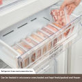 Refrigerator Frozen Meat Sub-Package Fresh-Keeping Box Freezer Kitchen Storage Sub-Grid Preparation Food-Grade Sealed Boxes. 