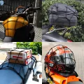 Black New motorcycle helmet net luggage cargo net motorcycle accessories storage bag. 