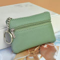 Solid Color Women's PU Leather Coin Purses Women's Pocket Wallets Key Holder Case Mini Pouch Zipper Small Card Wallet. 