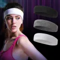 Unisex Sport Sweatband Headband For Men Women Unisex Yoga Hairband Gym Stretch Head Bands Strong Elastic Fitness Basketball Band. 
